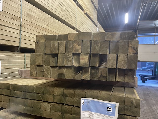 Ca. 47x vuren regels geschaafd geïmpregneerd, 45x70mm, lengte 247cm - afbeelding 3 van  3