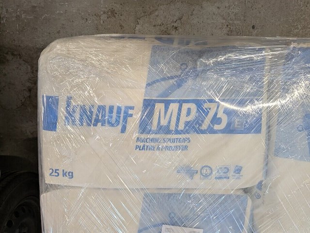 Ca. 47x zak à 25 kg machine spuitgips, knauf, mp 75 - afbeelding 4 van  6