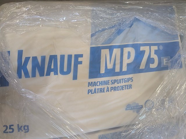 Ca. 47x zak à 25 kg machine spuitgips, knauf, mp 75 - afbeelding 5 van  6