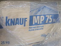 Ca. 47x zak à 25 kg machine spuitgips, knauf, mp 75 - afbeelding 5 van  6