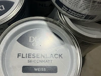 Ca. 48x blikken tegelverf, decocraft, wit - afbeelding 2 van  4