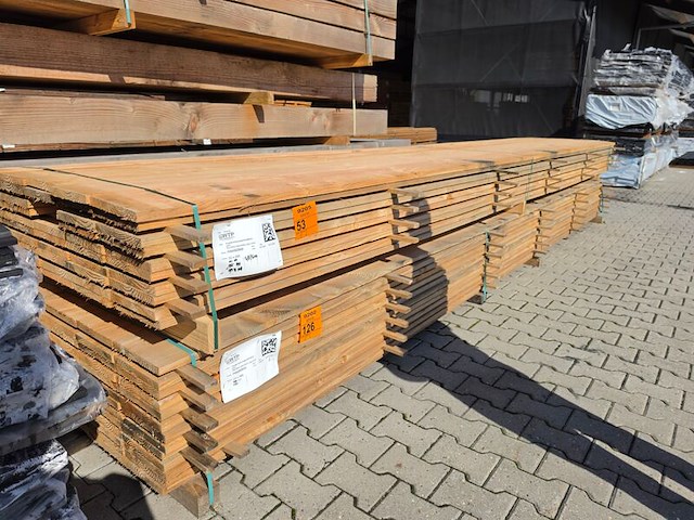 Ca. 48x douglas planken fijnbezaagd, 22x200mm, lengte 500cm - afbeelding 4 van  4