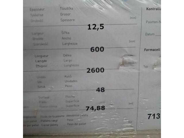Ca. 48x gipsvezelplaat fermacell - afbeelding 2 van  2