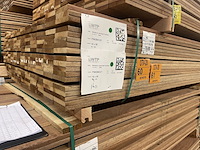 Ca. 48x guyana teak planken geschaafd, 16x90mm, lengte 300cm - afbeelding 4 van  4