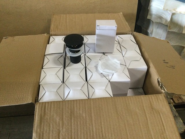 Ca. 48x zwarte pop-up wastafelpluggen, zwart - afbeelding 3 van  4