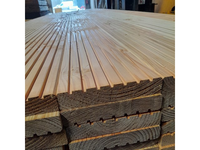 Ca. 49x douglas vlonderplank geschaafd, 2,7 x 14,3 x 400 cm - afbeelding 6 van  7