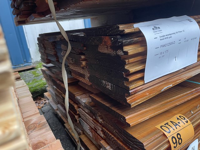 Ca. 49x douglas wisselsponning, 18x190mm, lengte 300cm - afbeelding 3 van  3