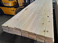 Ca. 49x grenen vloerdeel met mes en groef, 2,1 x 14,7 x 510 cm - afbeelding 1 van  7