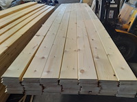 Ca. 49x grenen vloerdeel met mes en groef, 2,1 x 14,7 x 510 cm - afbeelding 4 van  7