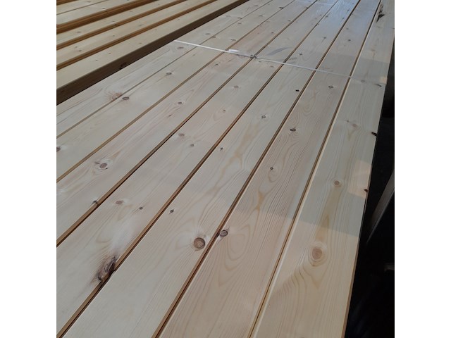 Ca. 49x grenen vloerdeel met mes en groef, 2,1 x 14,7 x 510 cm - afbeelding 7 van  7