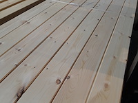 Ca. 49x grenen vloerdeel met mes en groef, 2,1 x 14,7 x 510 cm - afbeelding 7 van  7