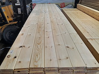 Ca. 49x grenen vloerdeel met mes en groef, 2,1 x 14,7 x 510 cm - afbeelding 1 van  7