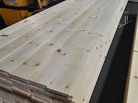 Ca. 49x grenen vloerdeel met mes en groef, 2,1 x 14,7 x 510 cm - afbeelding 2 van  7