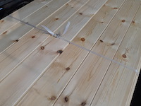 Ca. 49x grenen vloerdeel met mes en groef, 2,1 x 14,7 x 510 cm - afbeelding 3 van  7