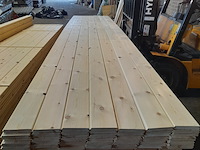 Ca. 49x grenen vloerdeel met mes en groef, 2,1 x 14,7 x 510 cm - afbeelding 5 van  7