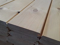 Ca. 49x grenen vloerdeel met mes en groef, 2,1 x 14,7 x 510 cm - afbeelding 7 van  7