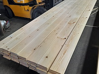 Ca. 49x grenen vloerdeel met mes en groef, 2,1 x 14,7 x 510 cm - afbeelding 2 van  7