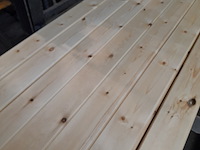 Ca. 49x grenen vloerdeel met mes en groef, 2,1 x 14,7 x 510 cm - afbeelding 3 van  7