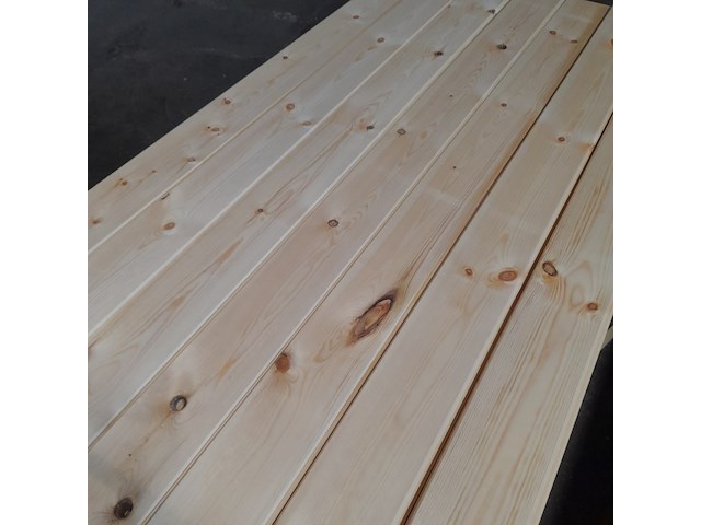 Ca. 49x grenen vloerdeel met mes en groef, 2,1 x 14,7 x 510 cm - afbeelding 4 van  7