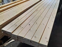 Ca. 49x grenen vloerdeel met mes en groef, 2,1 x 14,7 x 510 cm - afbeelding 6 van  7