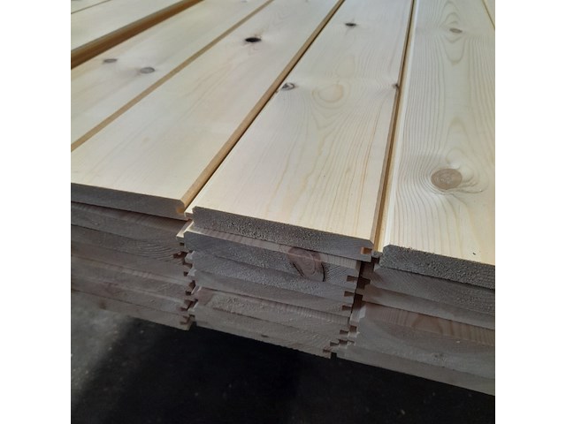 Ca. 49x grenen vloerdeel met mes en groef, 2,1 x 14,7 x 510 cm - afbeelding 7 van  7