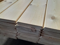 Ca. 49x grenen vloerdeel met mes en groef, 2,1 x 14,7 x 510 cm - afbeelding 7 van  7