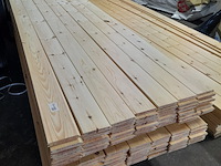 Ca. 49x grenen vloerdeel met mes en groef, 2,1 x 14,7 x 510 cm - afbeelding 1 van  7