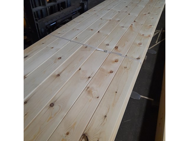 Ca. 49x grenen vloerdeel met mes en groef, 2,1 x 14,7 x 510 cm - afbeelding 3 van  7