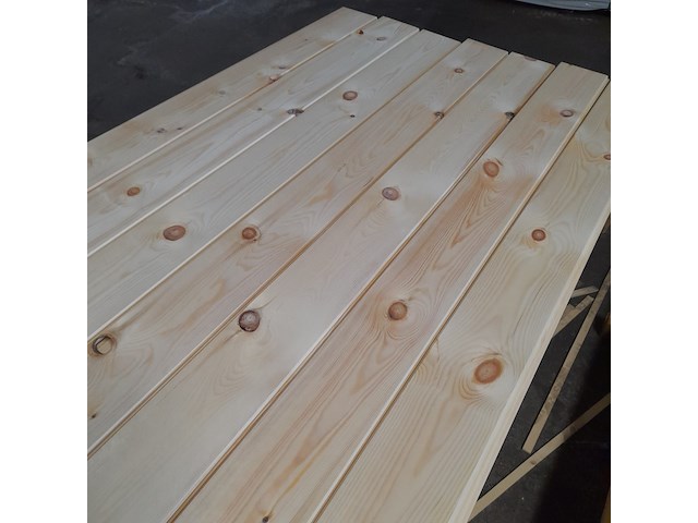 Ca. 49x grenen vloerdeel met mes en groef, 2,1 x 14,7 x 510 cm - afbeelding 4 van  7