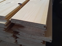 Ca. 49x grenen vloerdeel met mes en groef, 2,1 x 14,7 x 510 cm - afbeelding 6 van  7