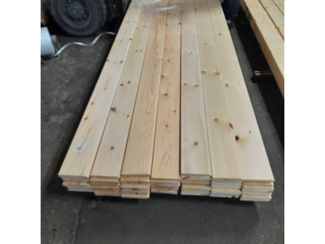 Ca. 49x grenen vloerdeel met mes en groef, 2,1 x 14,7 x 510 cm - afbeelding 1 van  7