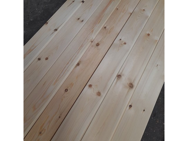 Ca. 49x grenen vloerdeel met mes en groef, 2,1 x 14,7 x 510 cm - afbeelding 3 van  7