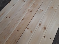 Ca. 49x grenen vloerdeel met mes en groef, 2,1 x 14,7 x 510 cm - afbeelding 3 van  7