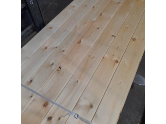 Ca. 49x grenen vloerdeel met mes en groef, 2,1 x 14,7 x 510 cm - afbeelding 4 van  7