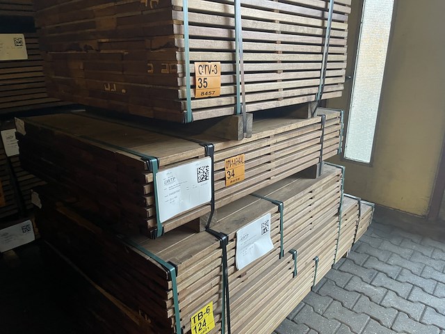 Ca. 49x guyana ipé planken geschaafd, 25x140mm, lengte 125cm - afbeelding 4 van  4