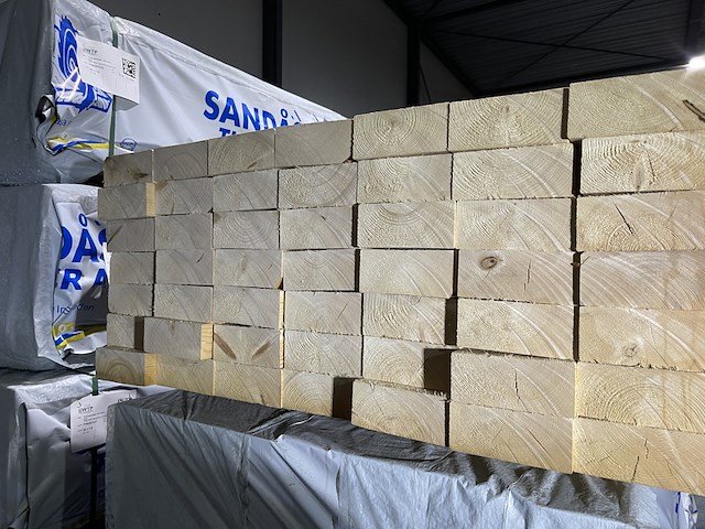 Ca. 49x vuren balken geschaafd, 71x171mm, lengte 420cm - afbeelding 3 van  3