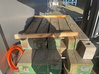 Ca. 4x guyana teak dragline schotten, 20x100mm, lengte 1/165cm, 3/200cm - afbeelding 1 van  3