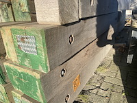 Ca. 4x guyana teak dragline schotten, 20x100mm, lengte 1/165cm, 3/200cm - afbeelding 2 van  3