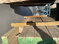 Ca. 4x guyana teak dragline schotten, diverse afmetingen, lengte 180cm-200cm - afbeelding 1 van  3