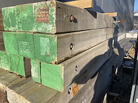 Ca. 4x guyana teak dragline schotten, diverse afmetingen, lengte 180cm-200cm - afbeelding 2 van  3