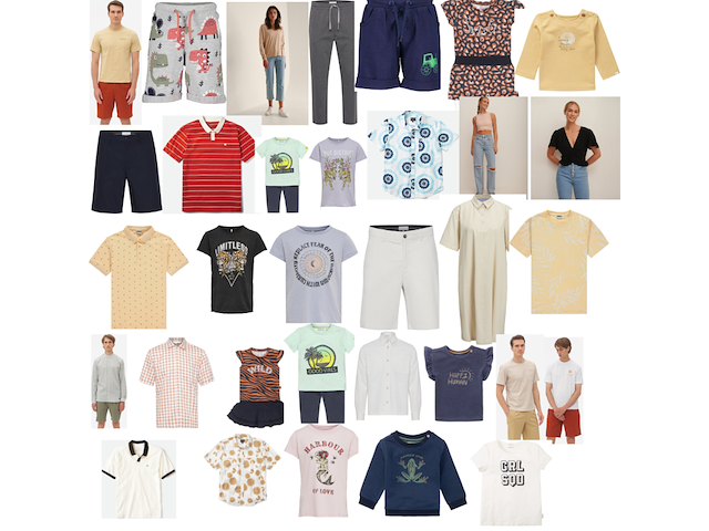 Ca. 500x dames-, heren- en kindermode, na-kd, jack&jones, ichi, raizzed etc. - afbeelding 1 van  5