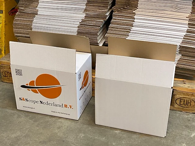 Ca. 500x verzenddozen, wit, 34x23x27cm - afbeelding 2 van  4