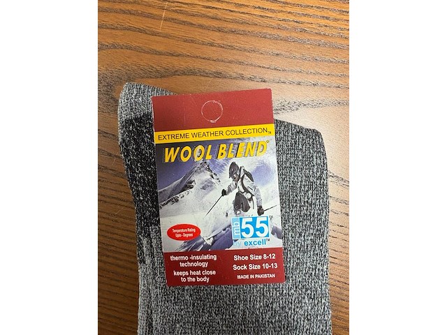 Ca. 504x paar skisokken, wool blend, maat 43-46 - afbeelding 3 van  4