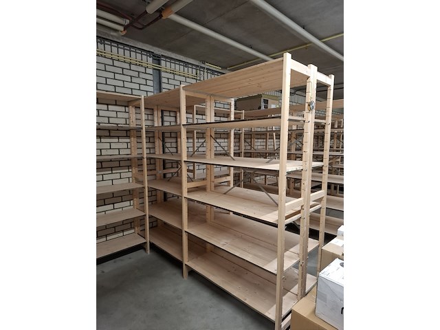 Ca 50mtr houten stelling - afbeelding 10 van  12