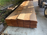 Ca. 50x angelim pedra beschoeiingsplanken, 20x200mm, lengte 400cm - afbeelding 1 van  3