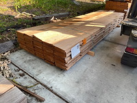 Ca. 50x angelim pedra beschoeiingsplanken, 20x200mm, lengte 400cm - afbeelding 2 van  3