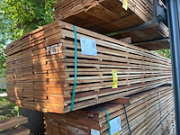 Ca. 50x angelim pedra beschoeiingsplanken, 20x200mm, lengte 450cm - afbeelding 2 van  3