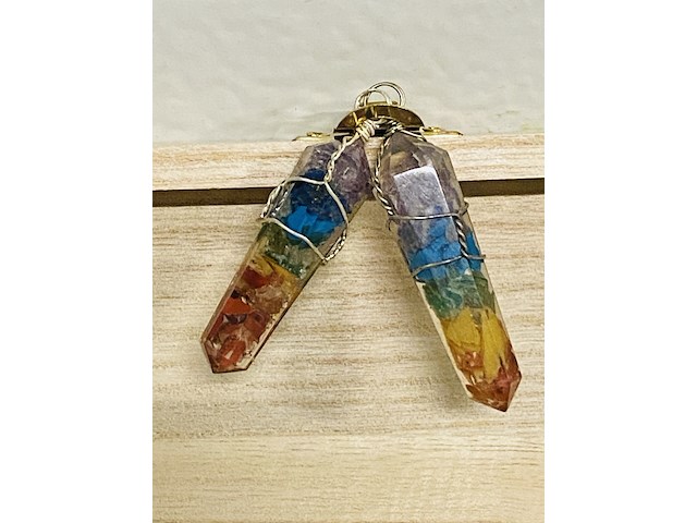 Ca. 50x chakra verzilverde hangers - afbeelding 3 van  4