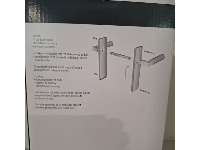 Ca. 50x deurkrukken, cubic, langschild - afbeelding 8 van  8