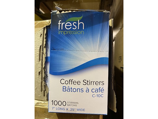 Ca. 50x doosjes a 1000 stuks roerstaafjes, bruin - afbeelding 2 van  3